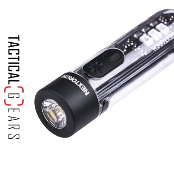 NEXTORCH K40 STROBE WIEDERAUFLADBARE LED LAMPE ALS SCHLÜSSELANHÄNGER VERSCHIEDENE LICHTQUELLEN BIS 700 LUMEN TRANSPARENT